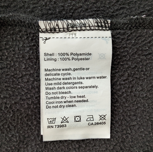 Helly Hansen Full Zip Black Fleece Sweatshirt Medium - Picture 12 of 12